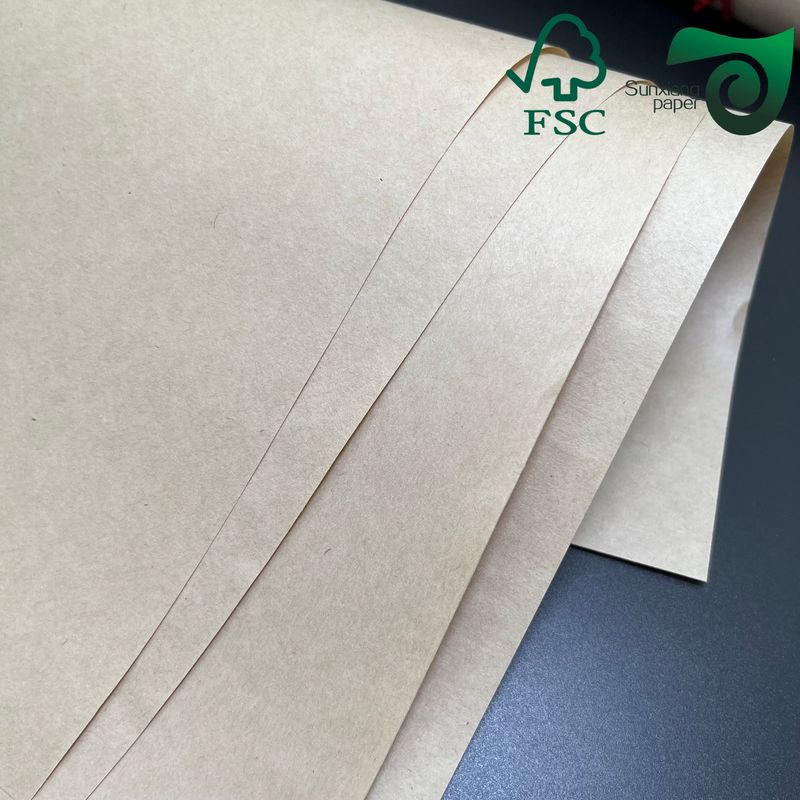 FSC 45gsm 60gsm 65gsm Uncoated Brown Kraft Paper For Food Bag Production