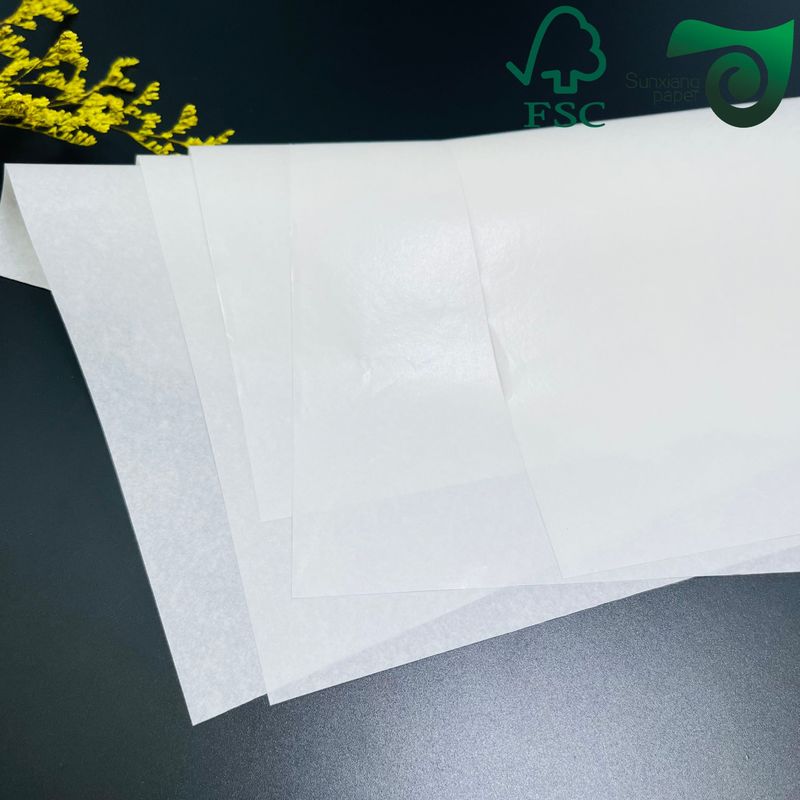 FSC Certified Greaseproof 35g Food Grade Wax Wrap Paper For Sandwiches Hamburgers  Deli Items