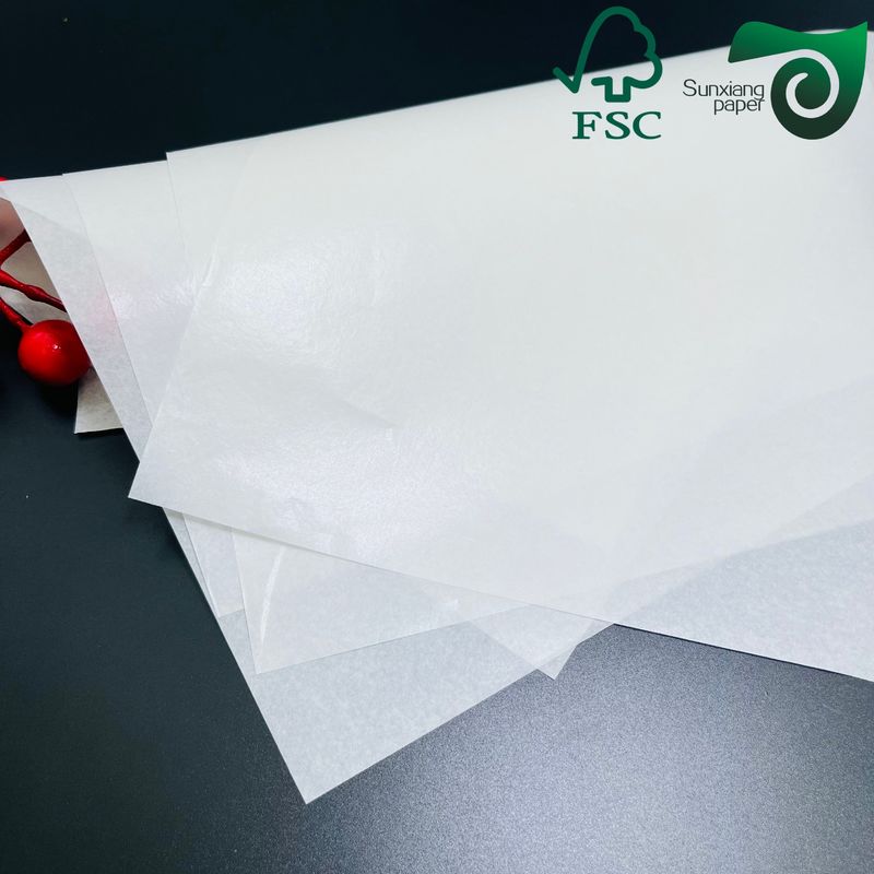 FSC PFAS Free 45gsm 50gsm Kit3 Kit7 Uncoated Food Wrapping Paper High Temperature Resistant