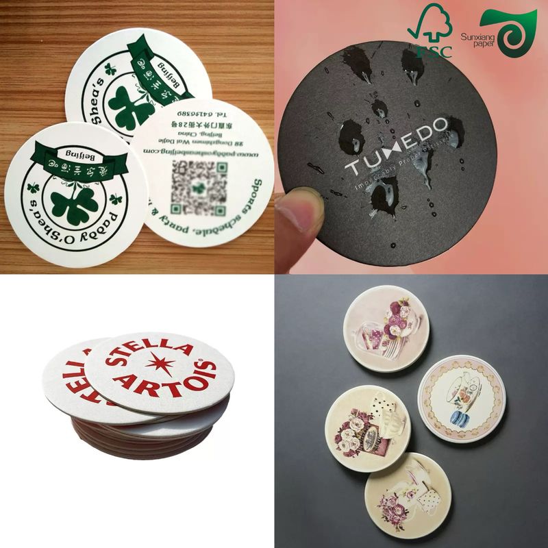 24 36 Inch Super White Absorbent Coaster Paper  0.4mm   0.6mm Beermat Base Paper
