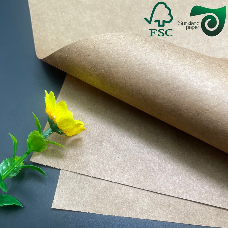FSC Certified High Wet Strength Brown Kraft Paper Rolls  70gsm 100gsm  For Cooling Pads
