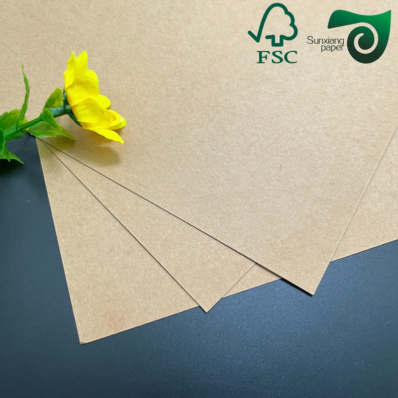 FSC 300gsm 350gsm 400gsm High Density Kraft Paper Sheets Specialized For Food Packaging