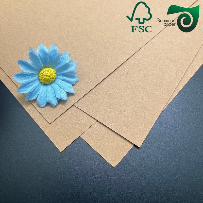 FSC Certified 250gsm Virgin Reddish Brown Kraft Wrapping Paper Rolls  For Custom Wrapping Boxes