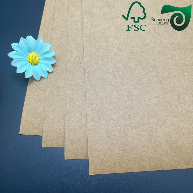 FSC 300gsm Food Safe Brown Kraft Cardboard For Lunch Box  Food Grade Packaging