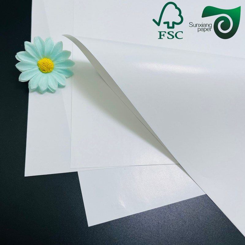 FSC 80gsm 90gsm Super White Mirror Cast Coated Paper Glossy Sticker Base Paper