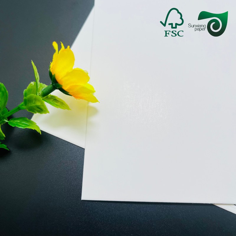 FSC 235gsm Food Grade White Wrapping Paper Board  For Deep Fried Food Packaging
