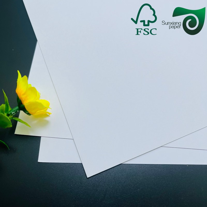 FSC Certified 1mm Grey Cored Dual Sided White Cardstock  Matte Finish
