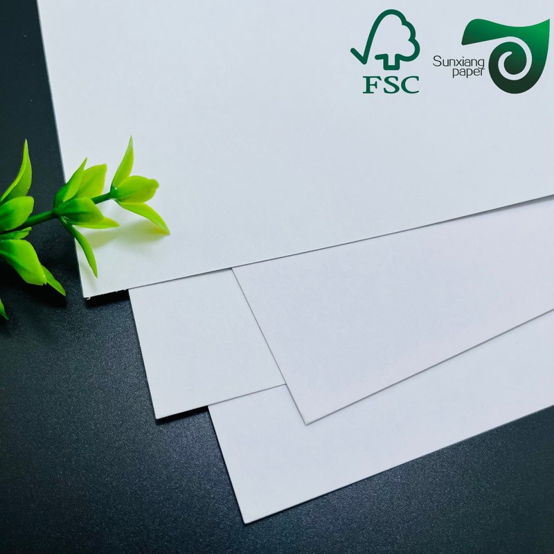 FSC Glossy Surface 1mm 1.5mm Thick White Back Duplex Board Grey Core 102cm 72cm