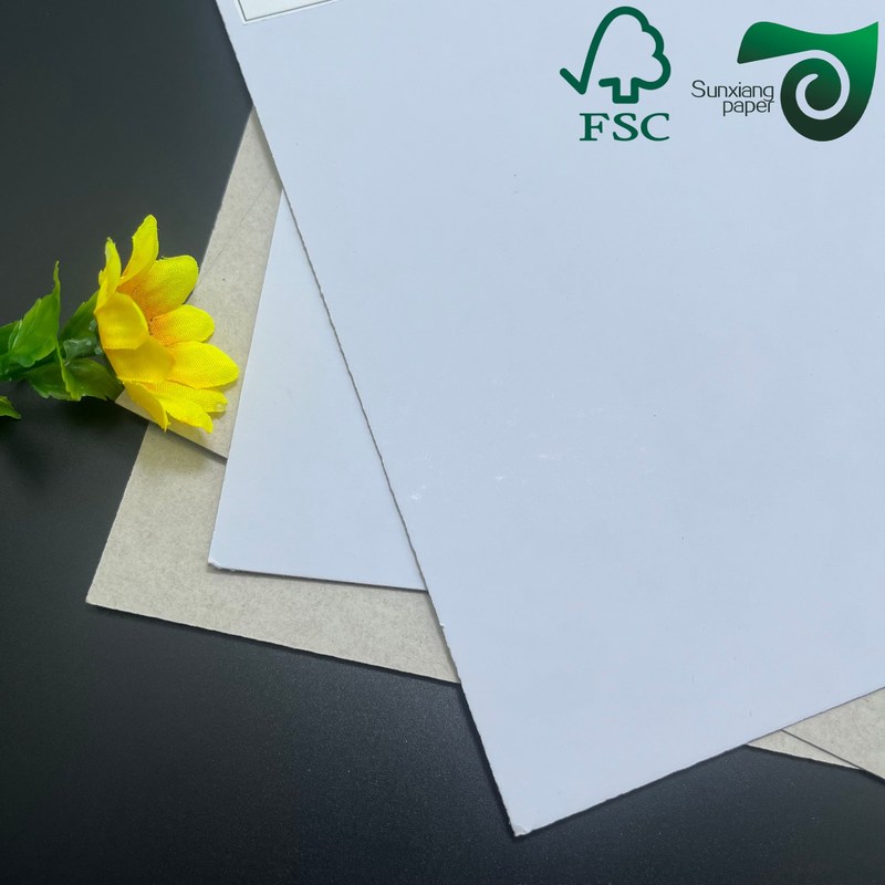 FSC Single Sided Coated Recycled Pulp Duplex Paper Grey Back Board For Packaging Boxes