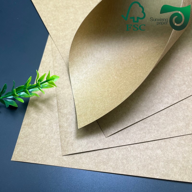 FSC Certified 350gsm Food Grade Brown Kraft Board For Lunch Boxes Food Packaging