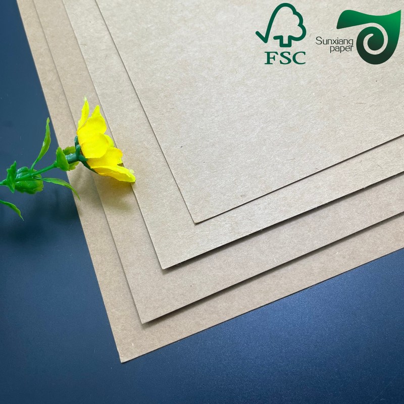 FSC 180gsm 350gsm Brown Polycoated Kraft Paper Single Double Sided For Cups Bowls
