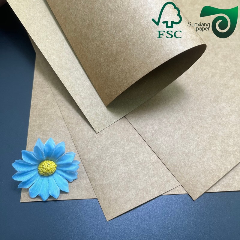 FSC Food Grade Brown Kraft Board 200gsm 450gsm For Shoe Box Packaging Boxes