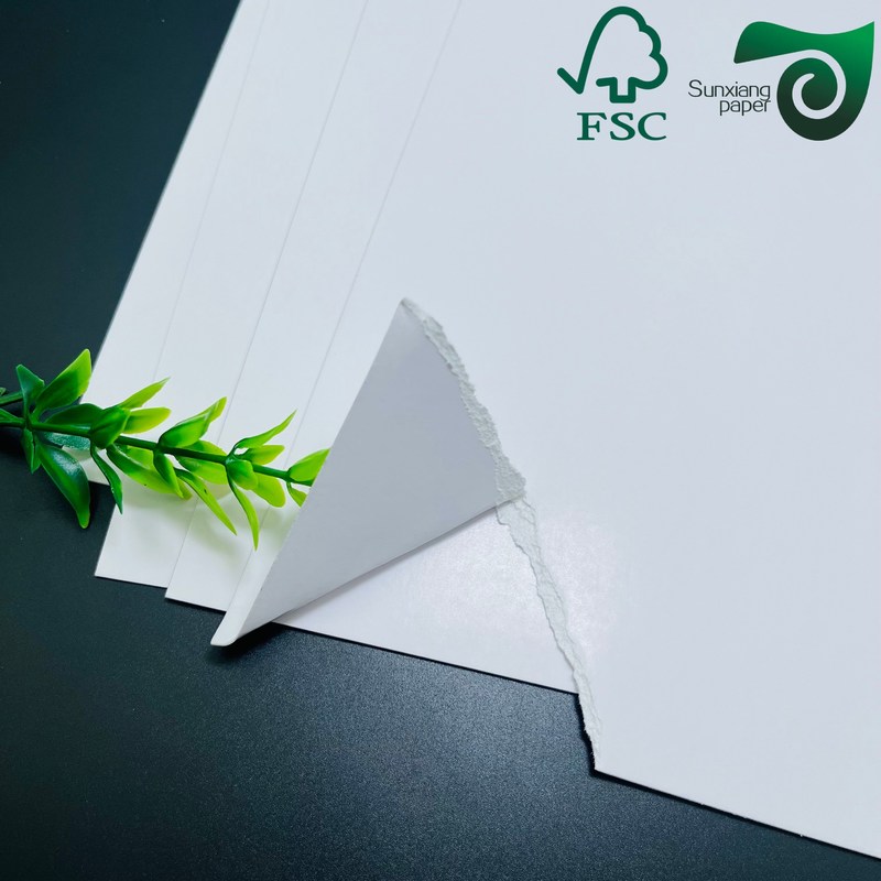 FSC 200gsm White Food Grade Cup Bowl Stock Paper Single Side PE Coated Board