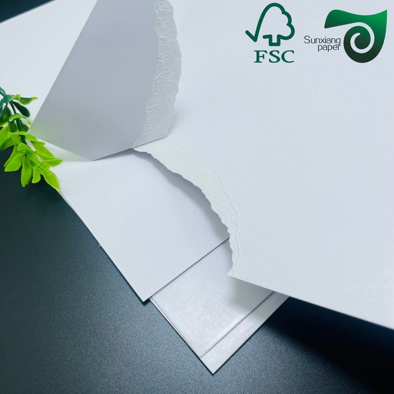 100% Virgin Wood Pulp High Brightness White Cardboard Roll 290gsm to 320gsm for Premium Packaging and Printing