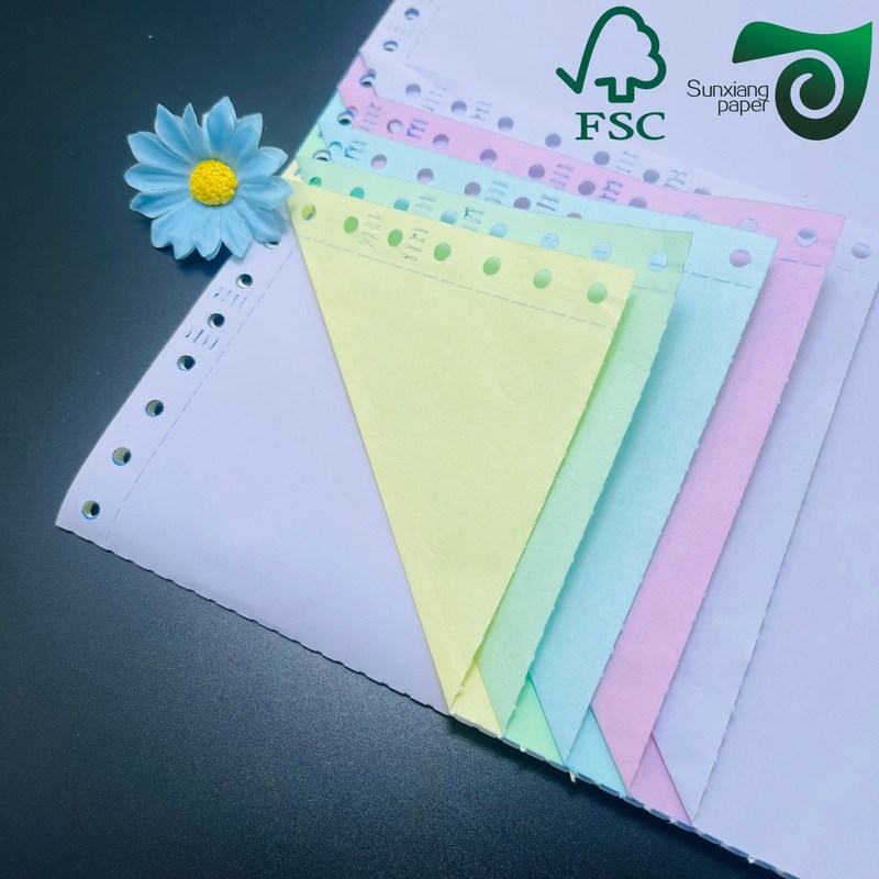 FSC A4 Size Carbonless Copy Paper 48g 65g CB CFB CF For Invoices Receipts
