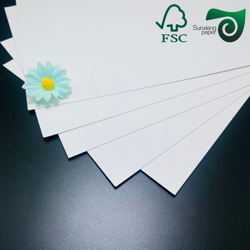 FSC 300gsm Single Side Coated Paper Ideal For Food Packaging  Takeaway Boxes  High Folding Resistance