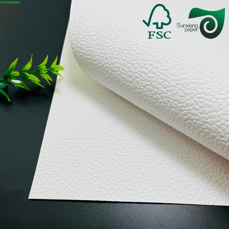 FSC 400GSM Embossed White Cardstock Recycled Premium Specialty Paper For Craft Packaging