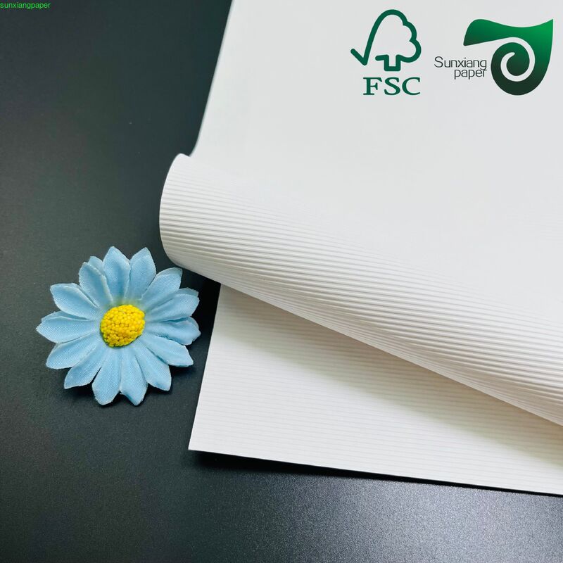 FSC 150gsm Embossed White Recycled Cardstock  Premium Uncoated Specialty Paper