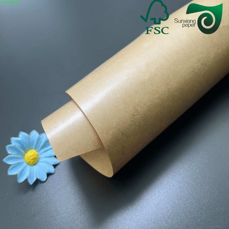 300gsm Brown Heavy Duty Waterproof Food Grade PE Coated Packaging Paper in Multiple Base Weights