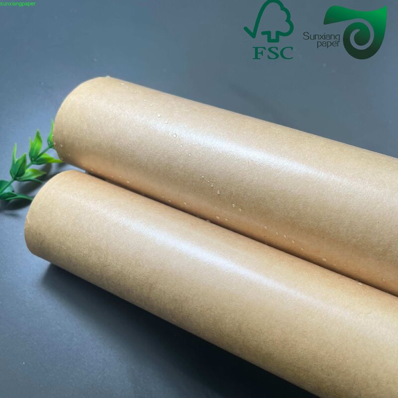FSC 80gsm Food Grade PE Coated Kraft Paper  Virgin Brown For Bread Bags