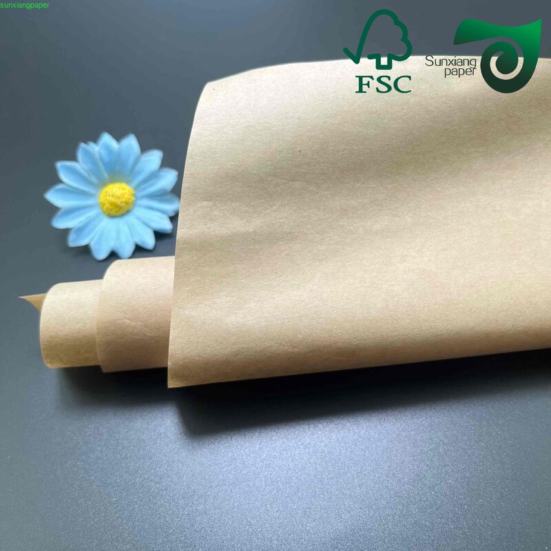 FSC Coffee Color Food Grade Baking Paper For Muffin Cups 40gsm 80gsm 70cm 100cm