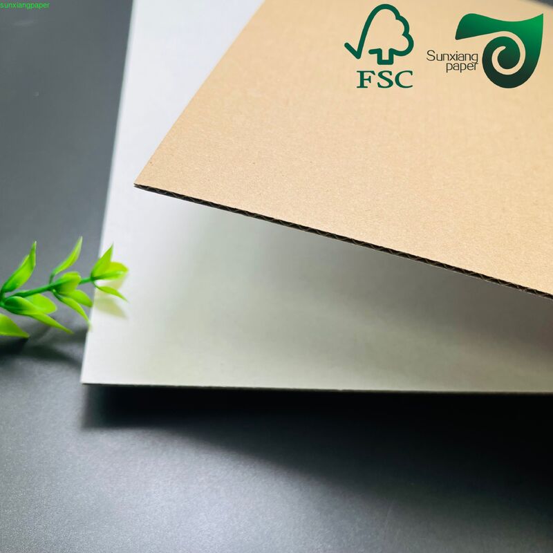 FSC E‑Flute 3‑Ply Single‑Wall Corrugated Board  Coffee Cup Sleeves Cup Lids