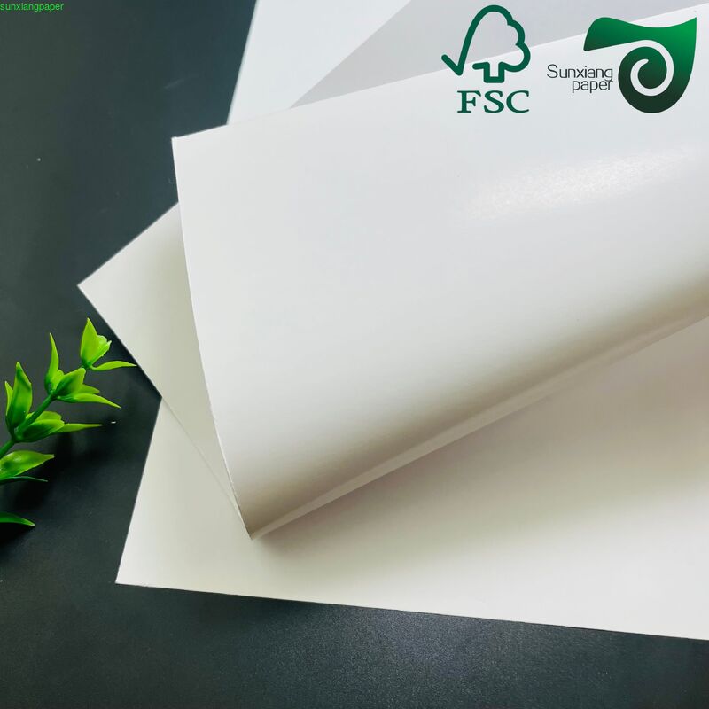 FSC 70gsm Super White Gloss Mirror Cast Coated Paper For Stickers Jumbo Rolls Available