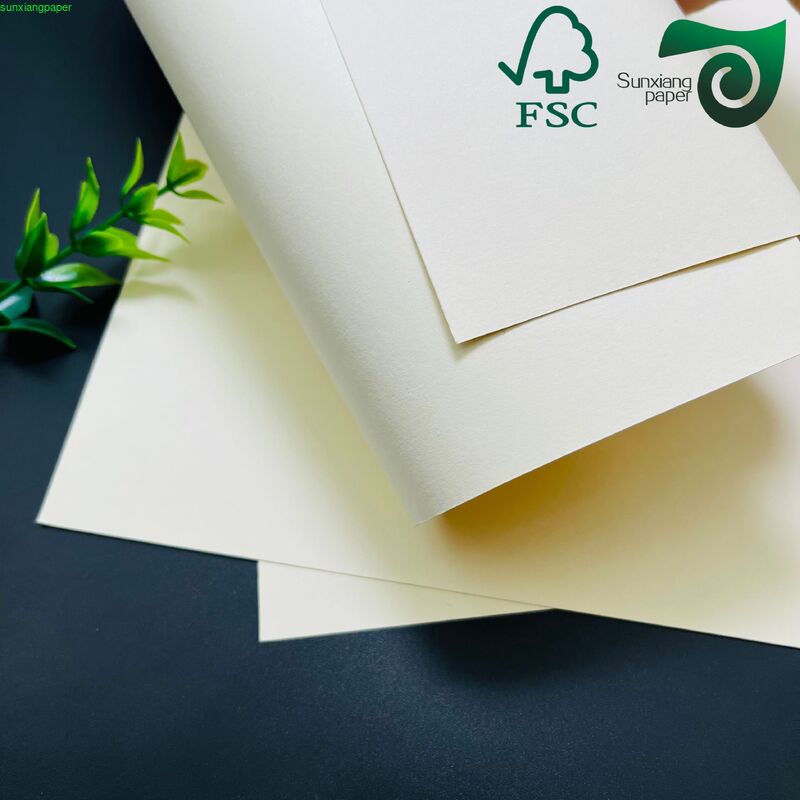 FSC High Bulk Cream Uncoated Offset Book Paper 250gsm Cream Woodfree Book Printing Paper