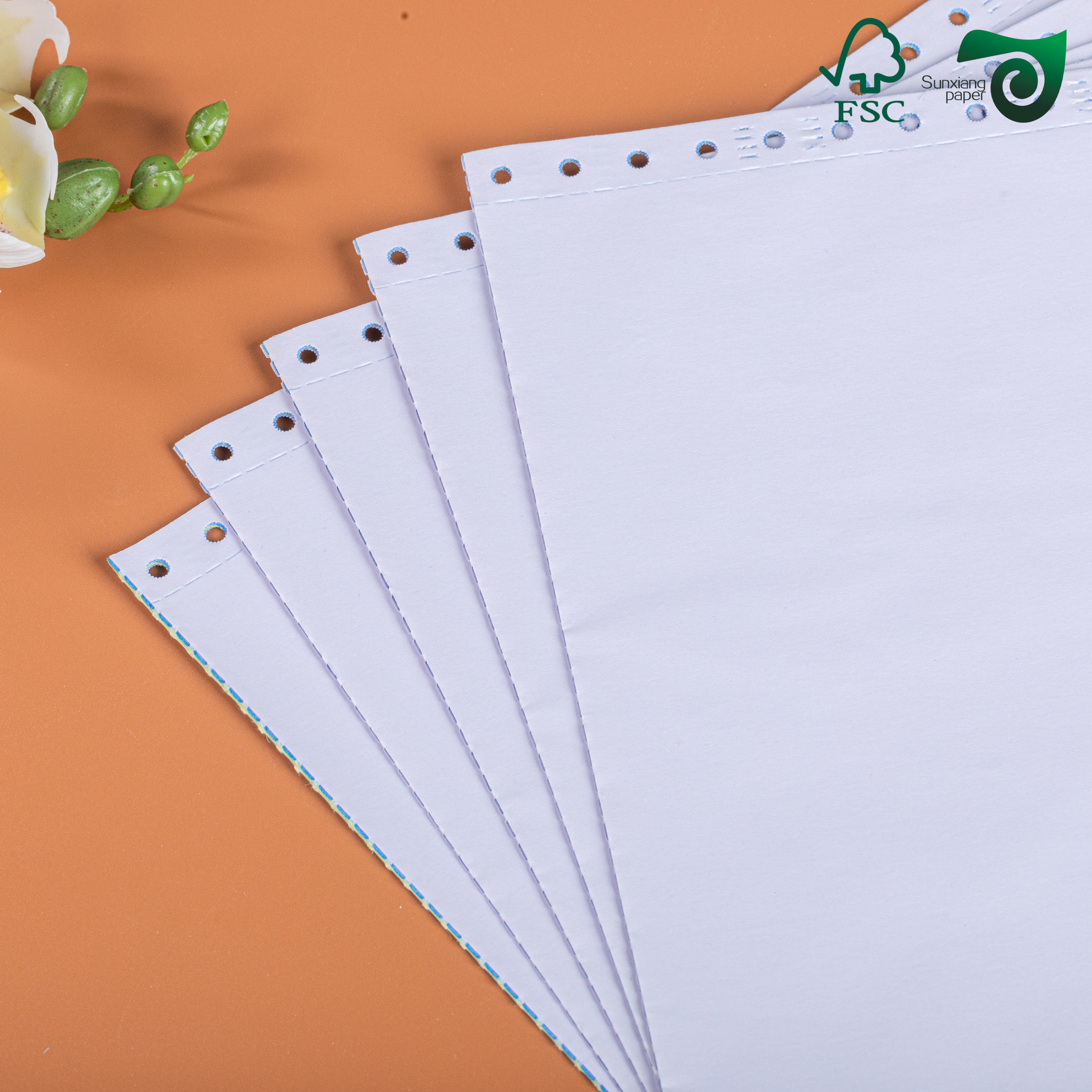 50g 55g A4 Sized CB CFB CF Carbonless Copy Paper For Printing Invoices ...