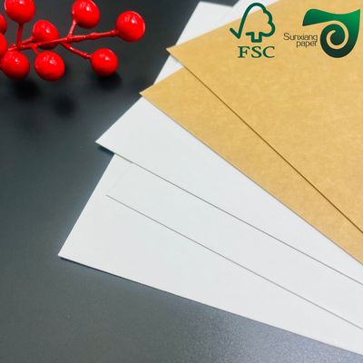FSC Πιστοποιημένο 325gsm Χαρτί Kraft Τροφίμων Λευκό Επικαλυμμένο Μπροστά Καφέ Πίσω Παρθένο Πολτό
