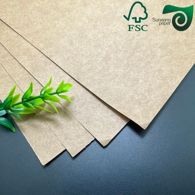 40g 50g  55g  One Side Glossy Food Grade MG Brown Kraft Paper FSC Wrapping Paper
