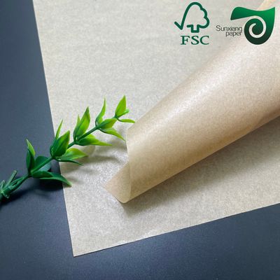 FSC Certified 15gsm 17gsm Translucent Glassine Paper Brown White